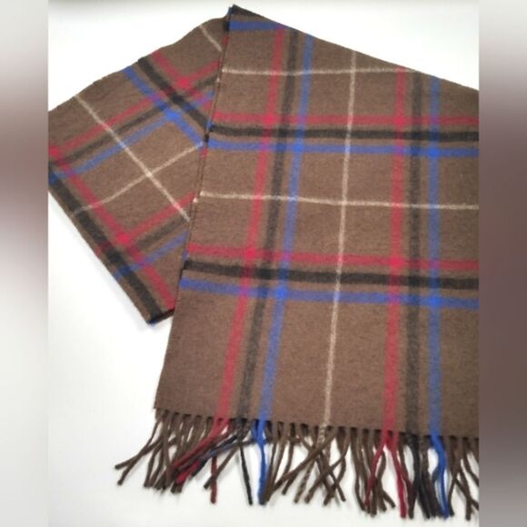 Cashmere Wool Fringe Winter Scarf Plaid - Picture 12 of 12
